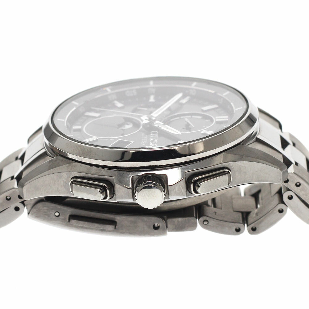 CITIZEN H874-005HK01/BY1001-66E Attesa Day-Date Moonphase Solar Radio-Controlled Men's Watch Excellent Condition with Inner Box and Warranty Card.