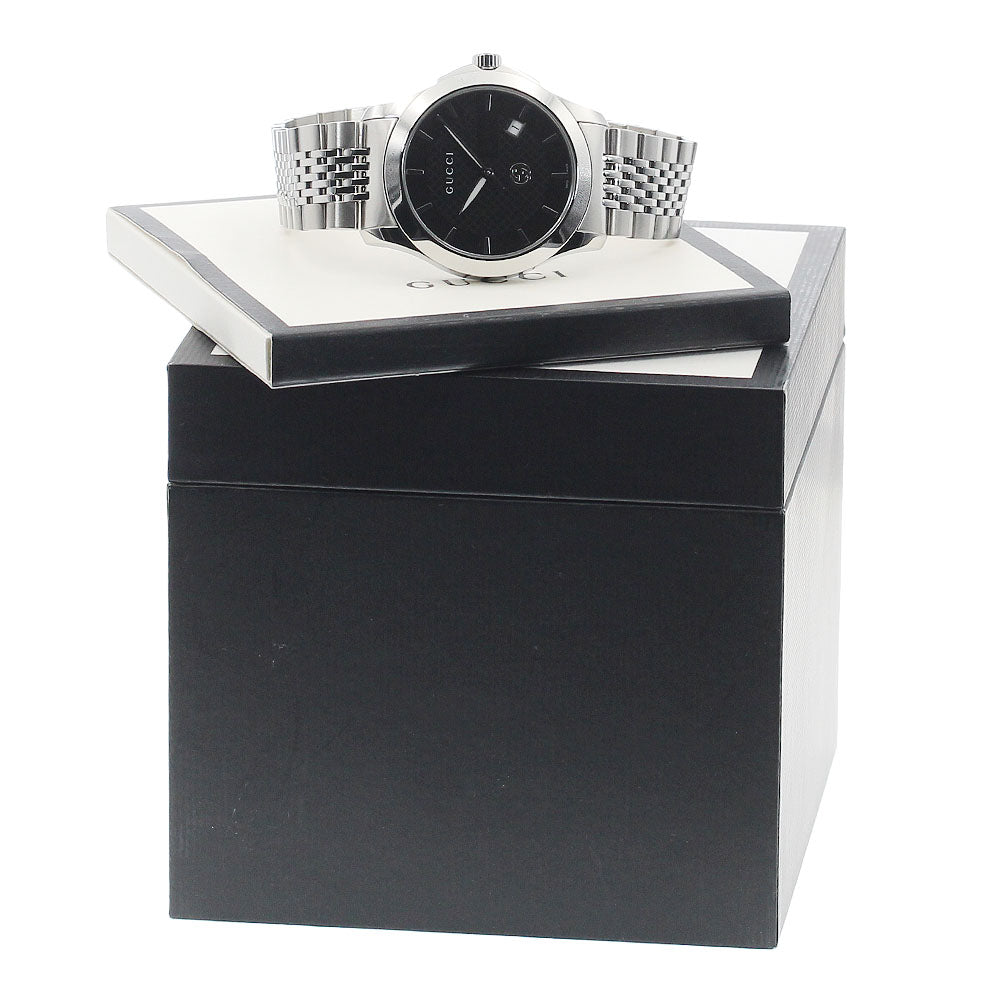 GUCCI 126.4/YA1264106 G-Timeless Date Quartz Men's Watch with Inner Box and Warranty Card