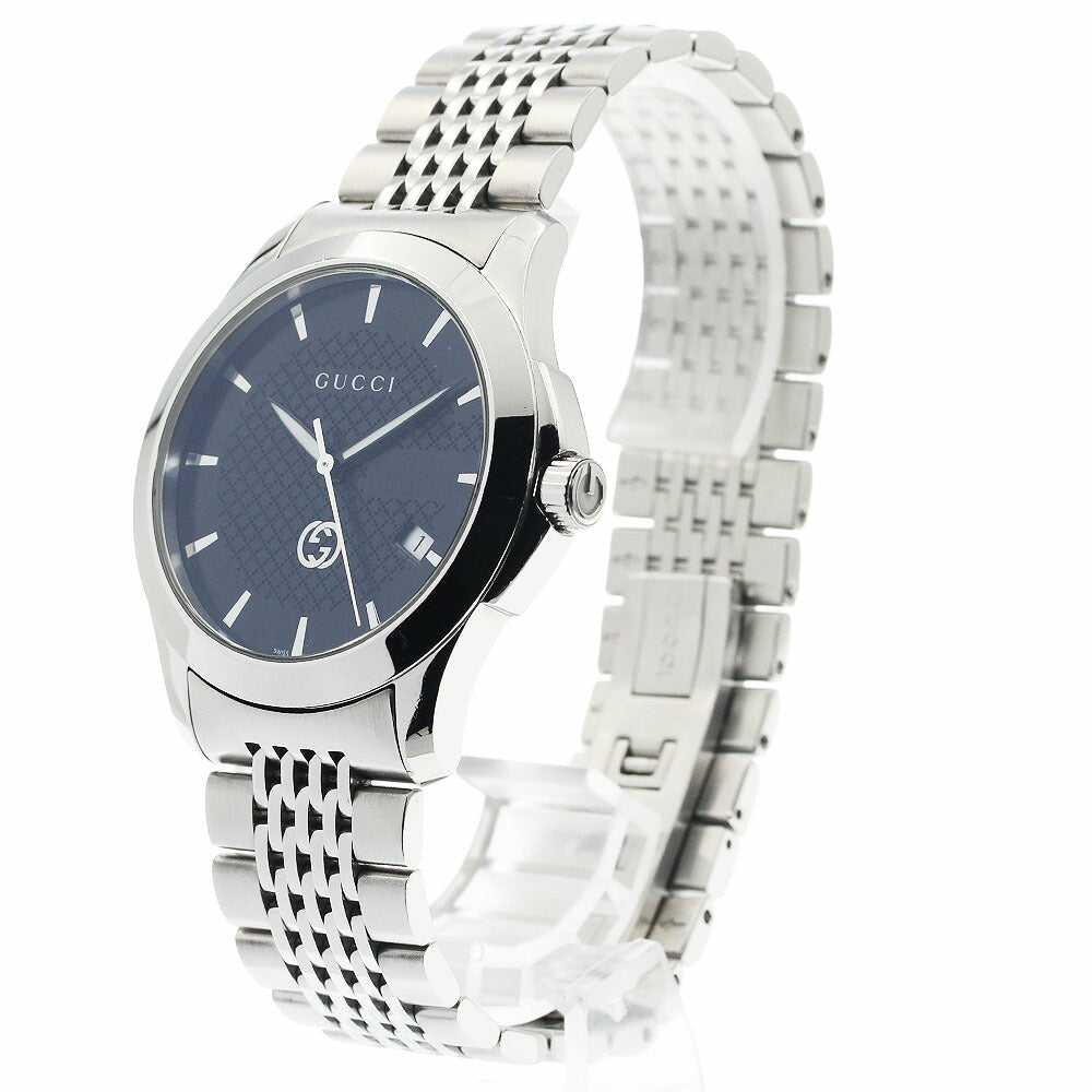 GUCCI 126.4/YA1264106 G-Timeless Date Quartz Men's Watch with Inner Box and Warranty Card