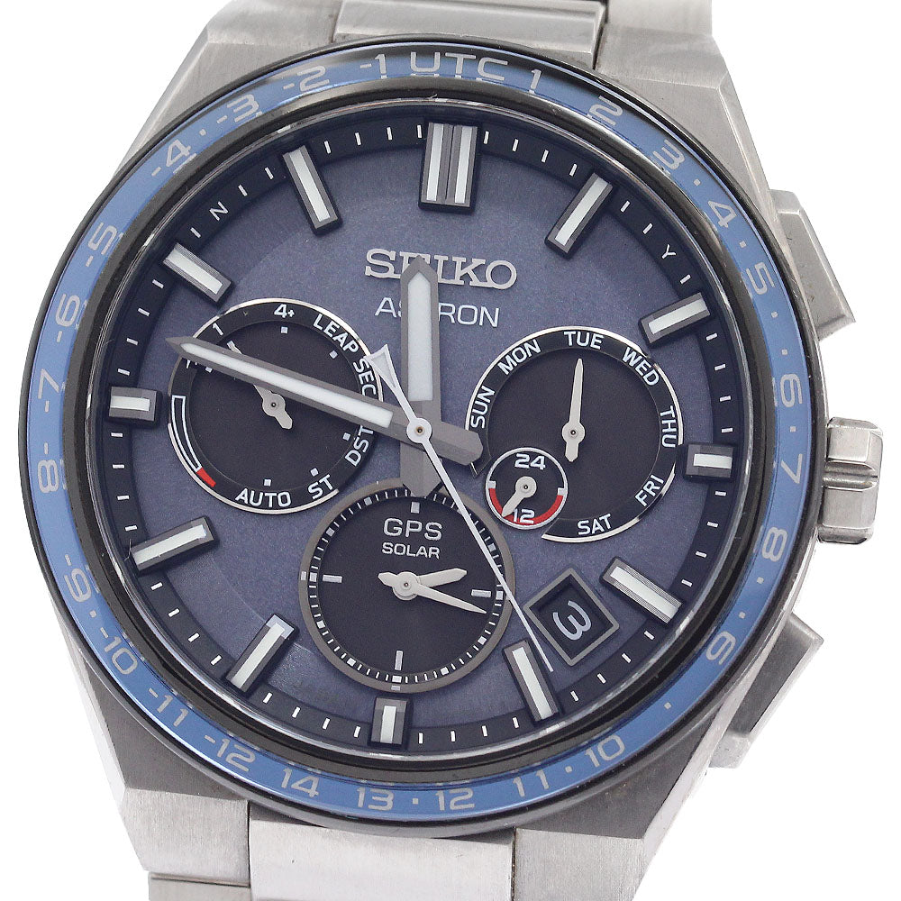 SEIKO SBXC109/5X53-0BR0 Astron Day-Date GPS Solar Radio-Controlled Men's Watch Excellent Condition with Box and Warranty.