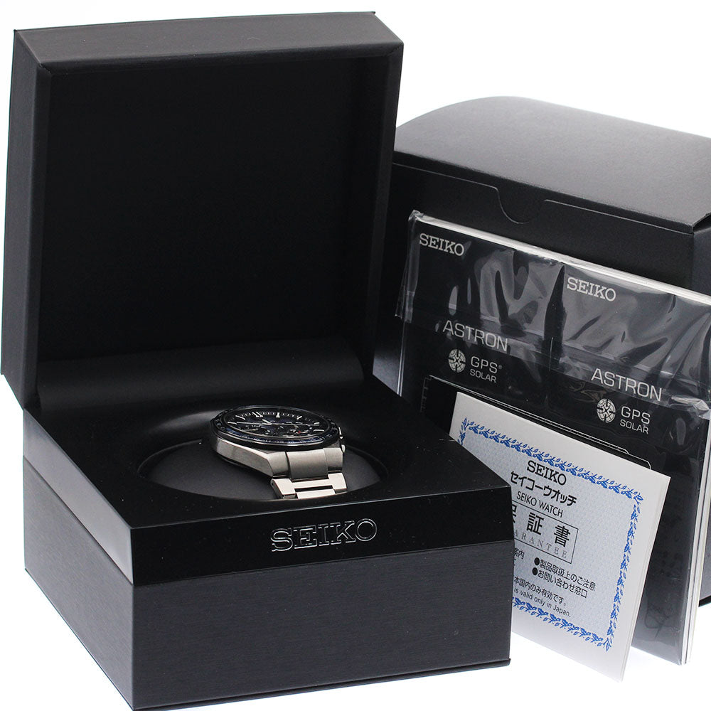 SEIKO SBXC109/5X53-0BR0 Astron Day-Date GPS Solar Radio-Controlled Men's Watch Excellent Condition with Box and Warranty.