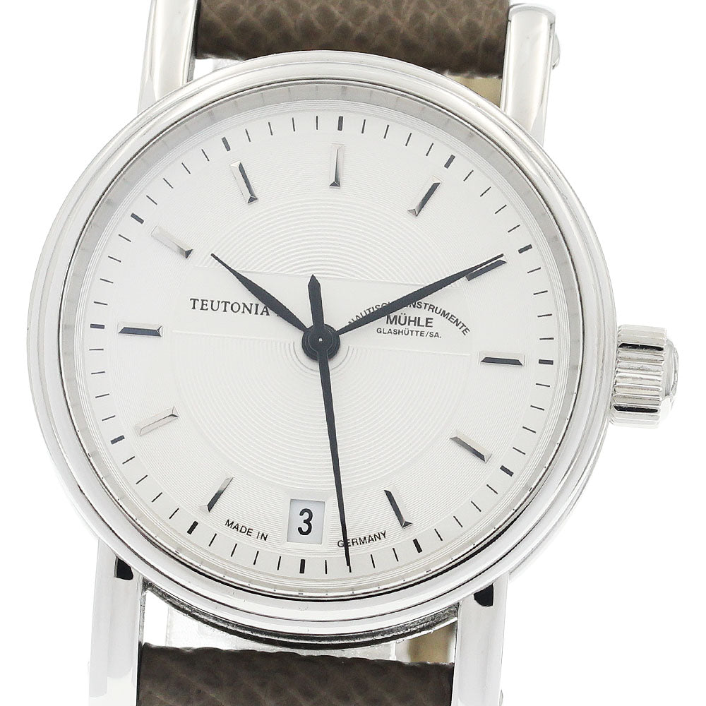 Muhle Glashutte M1-30-25-LB Taitonia II Medium Date Automatic Men's Watch Excellent Condition with Inner Box and Warranty Card.