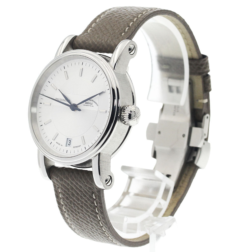Muhle Glashutte M1-30-25-LB Taitonia II Medium Date Automatic Men's Watch Excellent Condition with Inner Box and Warranty Card.