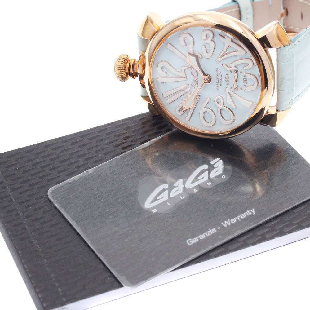 GaGa MILANO 5011.03S Manuale 48 Small Seconds Hand-wound Men's Watch Excellent Condition with Warranty Card