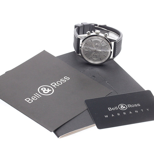 Bell & Ross BR126-94 Vintage Chronograph Date Automatic Men's Watch with Warranty Card