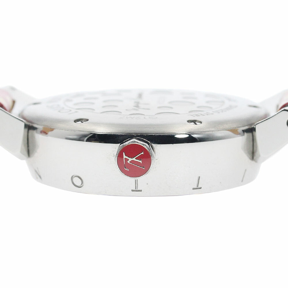 LOUIS VUITTON Q12M7 Tambour Yayoi Kusama Model 10P Diamond Quartz Ladies Watch Excellent Condition with Box and Warranty Card