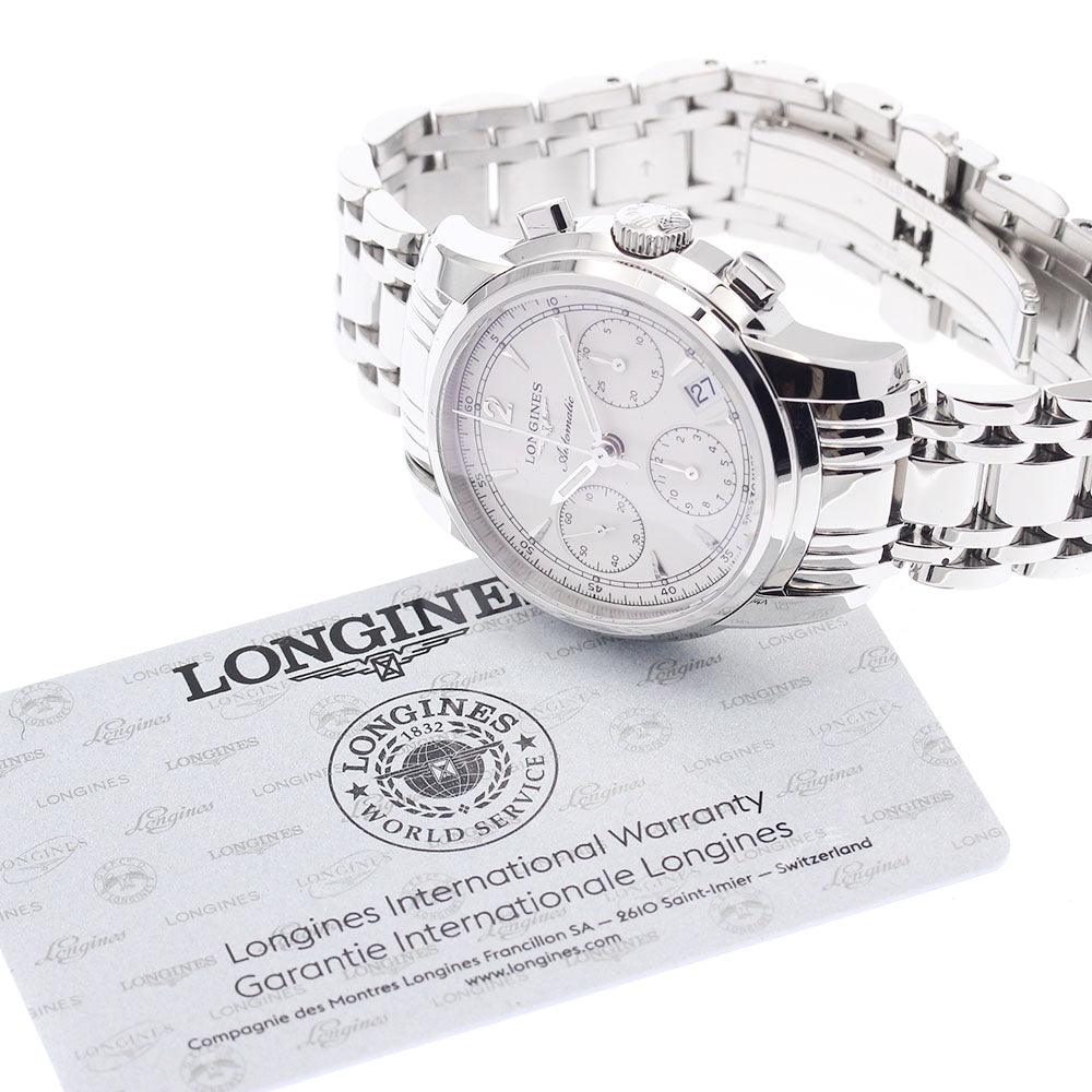 LONGINES L2.753.4 Saint-Imier Chronograph Date Automatic Men's Watch Excellent Condition with Warranty Card