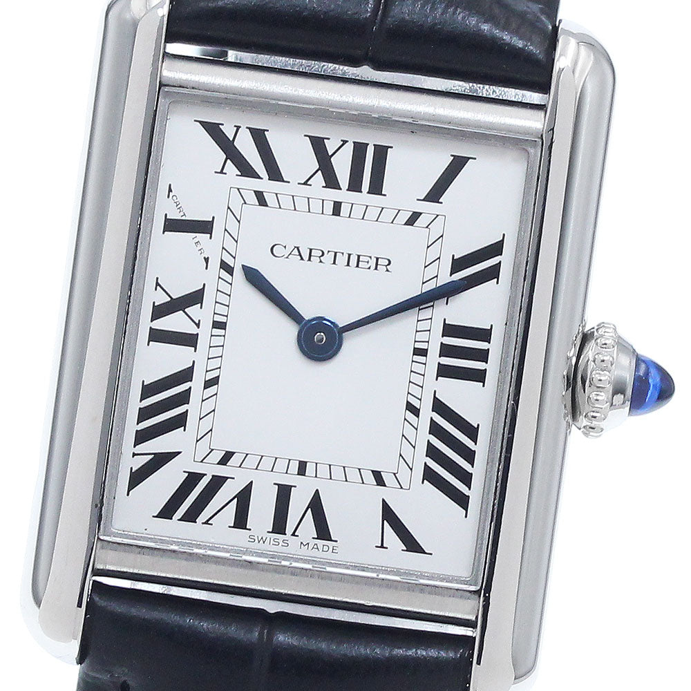 CARTIER WSTA0060 Tankmast SM Solar Women's Watch Excellent Condition with Warranty.