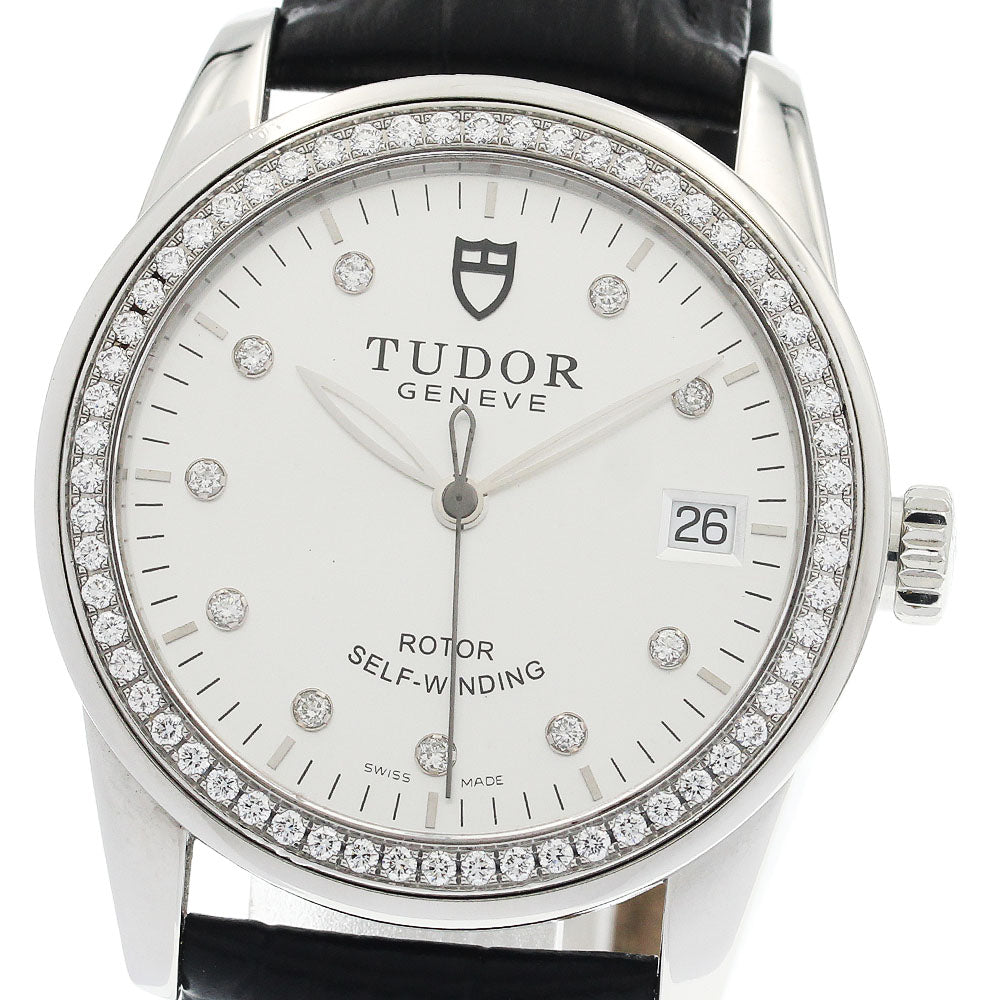 TUDOR 55020 Glamour Diamond Bezel Date Automatic Men's Watch Excellent Condition with Warranty Card