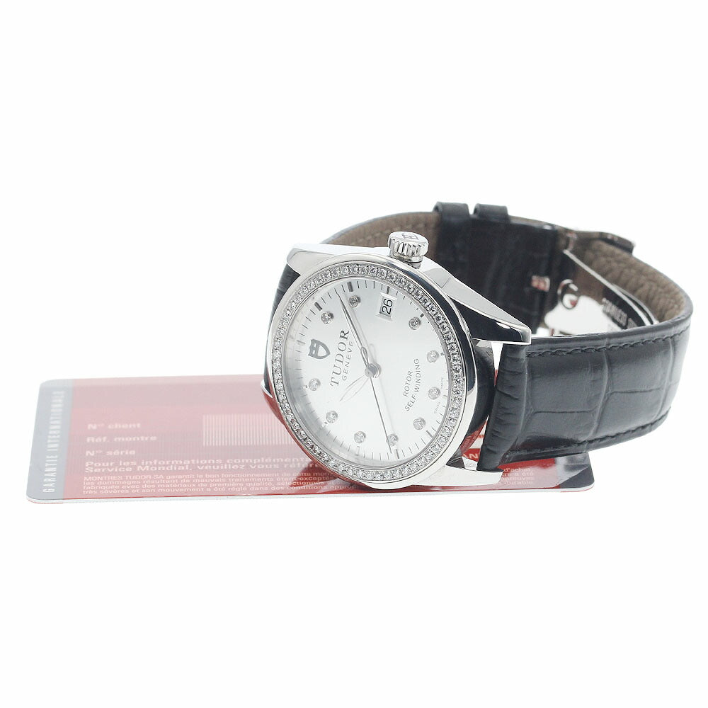 TUDOR 55020 Glamour Diamond Bezel Date Automatic Men's Watch Excellent Condition with Warranty Card