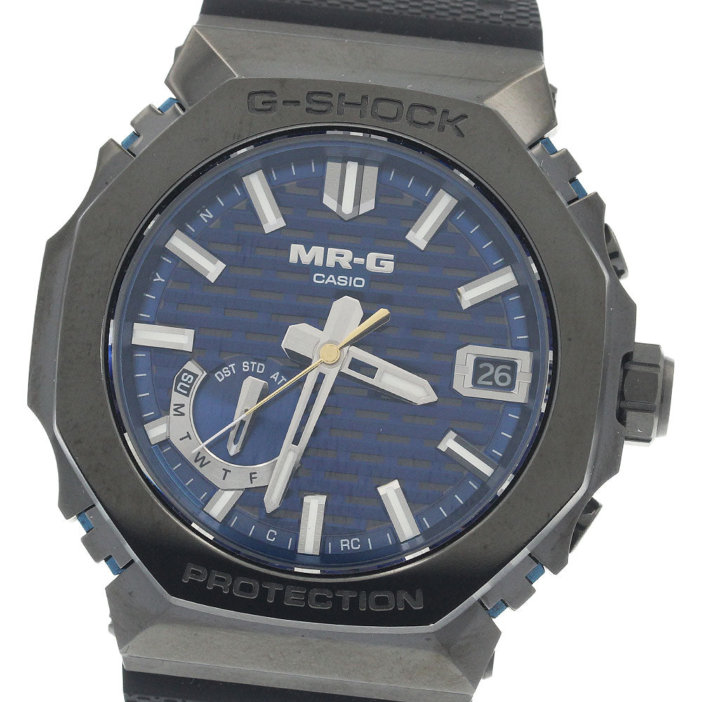 CASIO MRG-B2100R-2AJR G-Shock MR-G Blue-Black Day-Date Solar Radio-Controlled Men's Watch Excellent Condition with Box and Warranty.