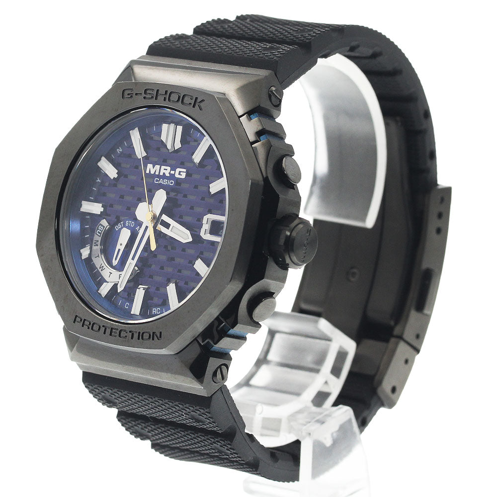 CASIO MRG-B2100R-2AJR G-Shock MR-G Blue-Black Day-Date Solar Radio-Controlled Men's Watch Excellent Condition with Box and Warranty.