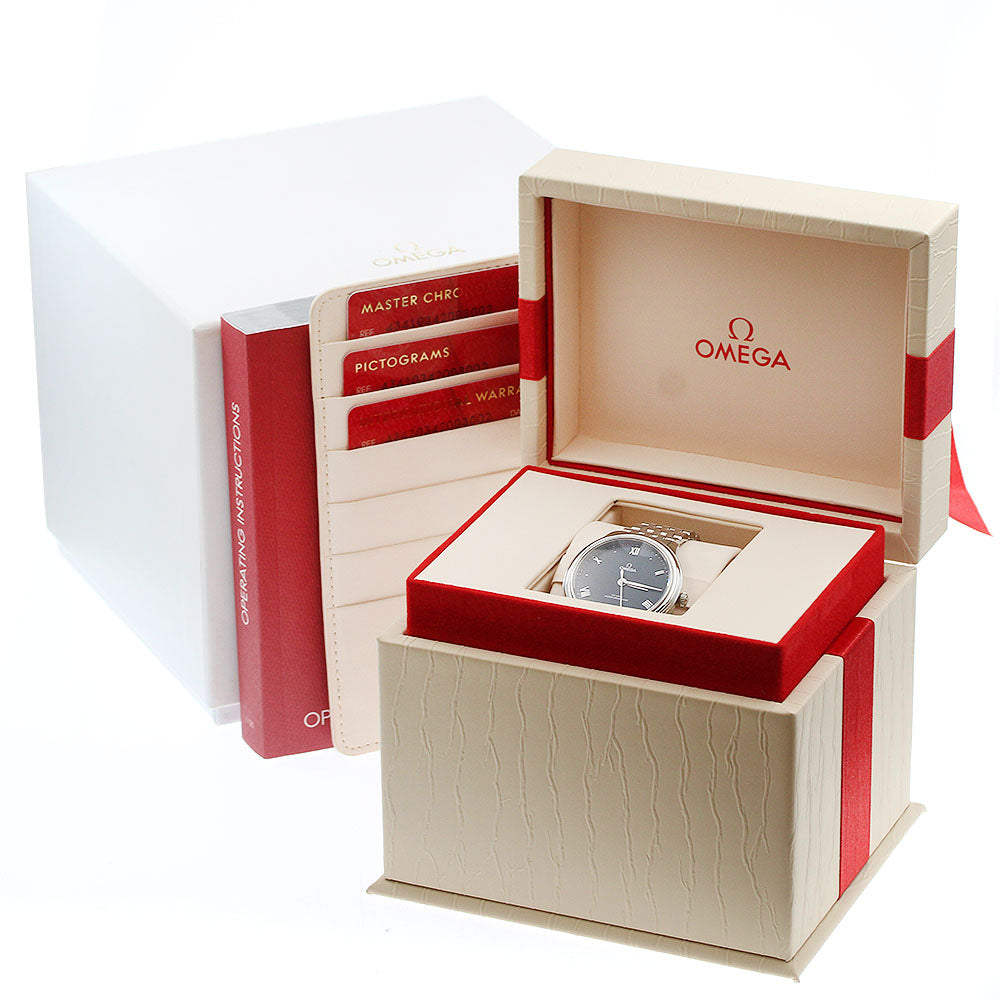 OMEGA 434.10.34.20.03.002 De Ville Prestige Date Automatic Boys' Watch Excellent Condition with Box and Warranty Card