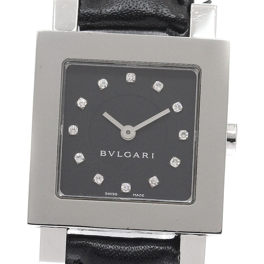 BVLGARI SQ22SL Quadrato 12-Diamond Quartz Women's Watch