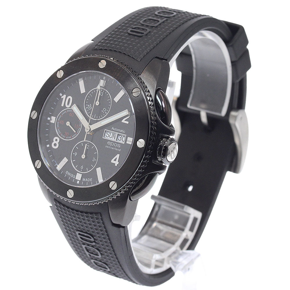 EPOS 3388SBBKR Chronograph Day-Date Automatic Men's Watch with Box and Warranty.