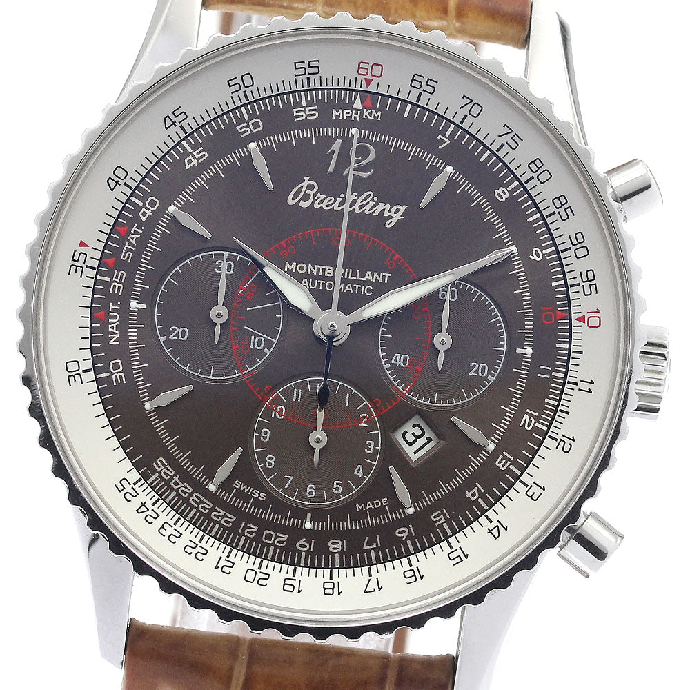 BREITLING A41370 Navitimer Montbrillant Date Chronograph Automatic Men's Watch (with box and warranty)