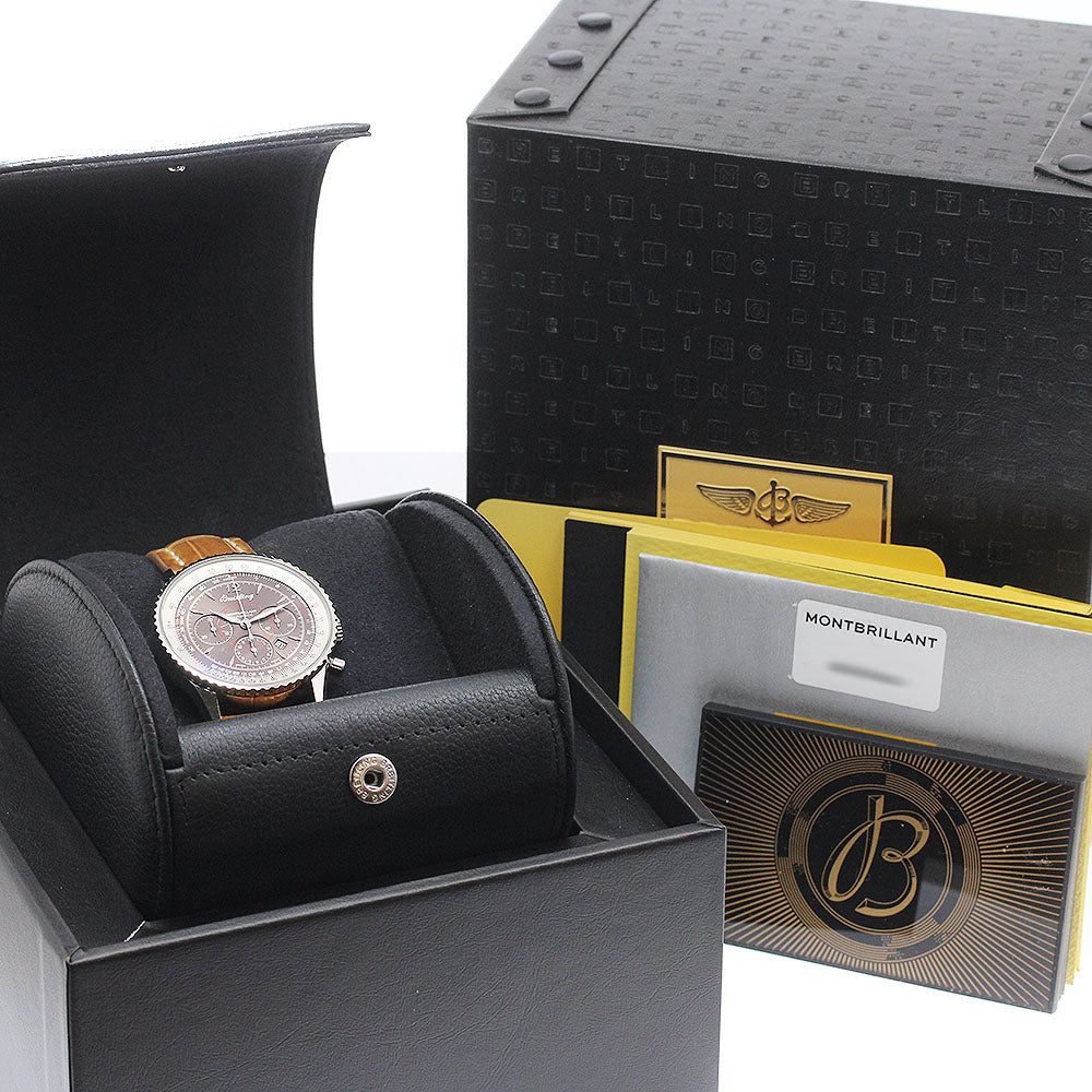 BREITLING A41370 Navitimer Montbrillant Date Chronograph Automatic Men's Watch (with box and warranty)