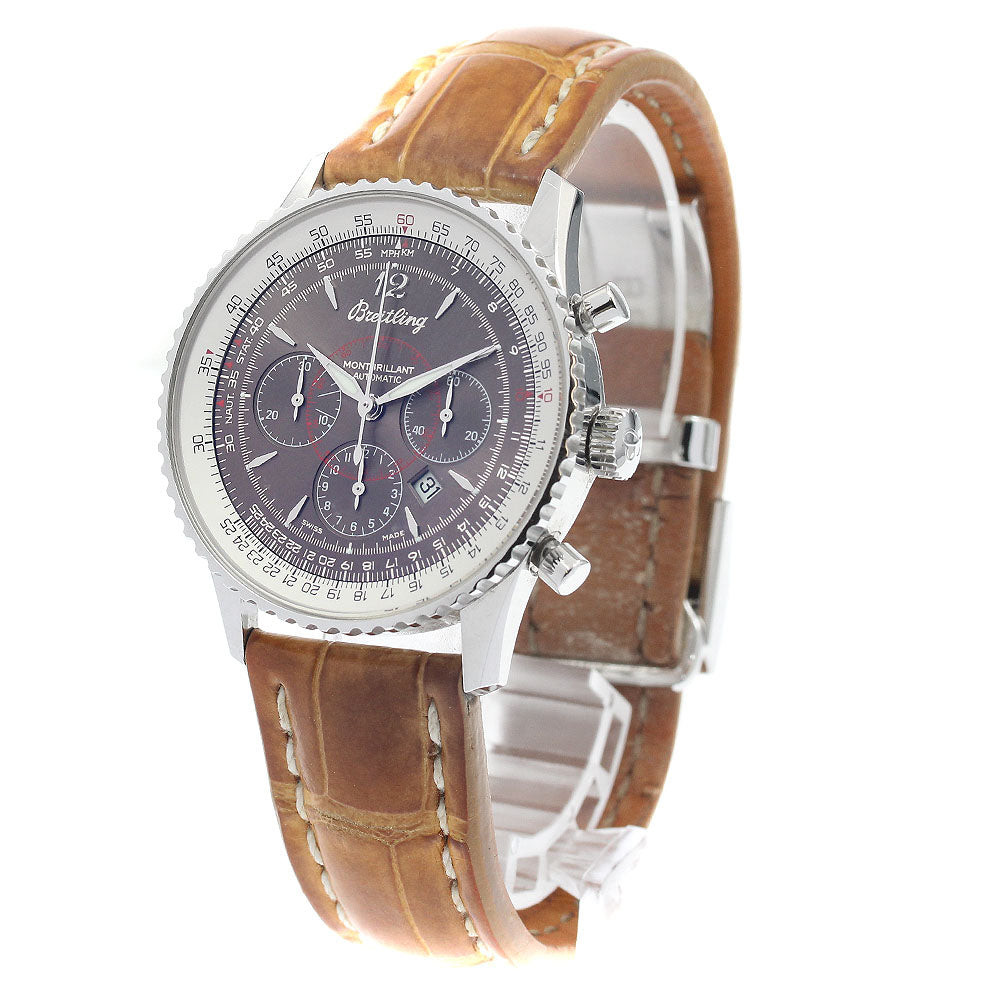 BREITLING A41370 Navitimer Montbrillant Date Chronograph Automatic Men's Watch (with box and warranty)