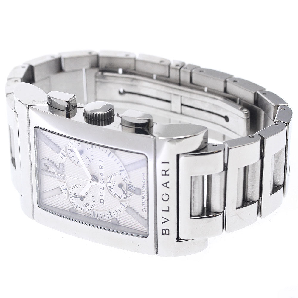 BVLGARI RTC49S Rettangolo Date Chronograph Quartz Men's Watch