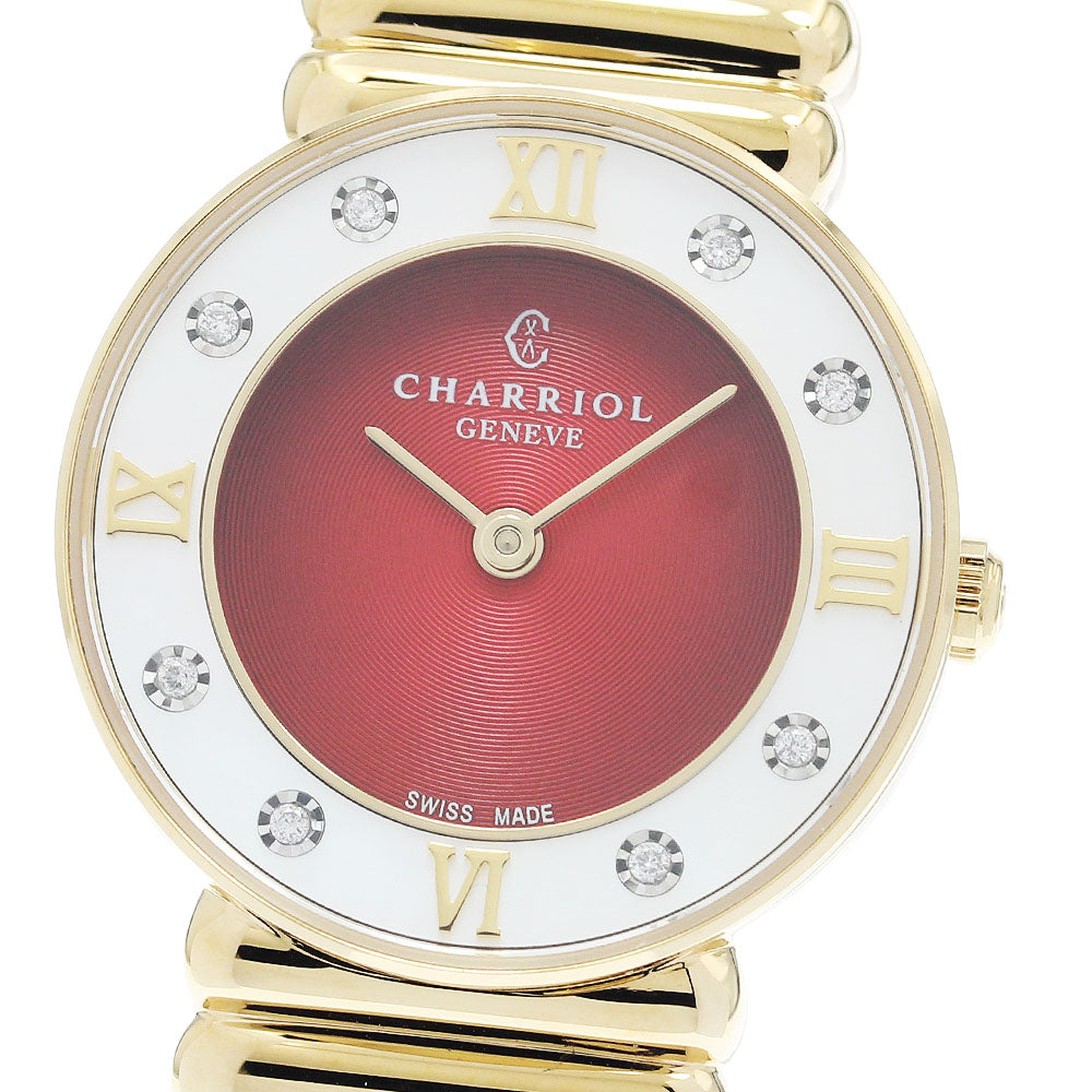 CHARRIOL 028YD1.540.577 Saint-Tropez Japan Limited Edition Bezel Shell Quartz Ladies Watch - Excellent Condition