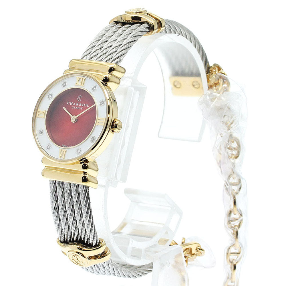 CHARRIOL 028YD1.540.577 Saint-Tropez Japan Limited Edition Bezel Shell Quartz Ladies Watch - Excellent Condition