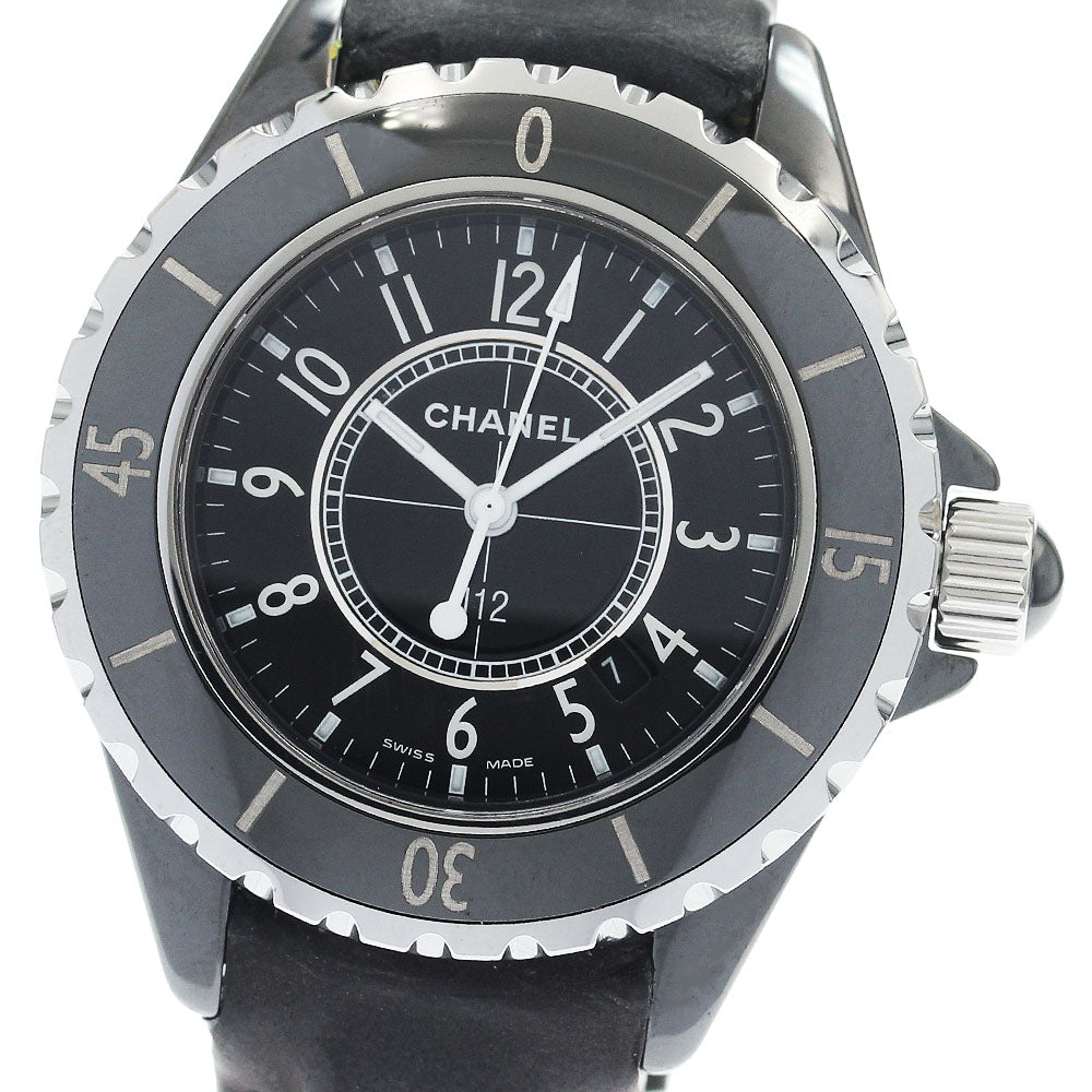 CHANEL H0680 J12 Black Ceramic Date Quartz Ladies Watch (Good Condition)