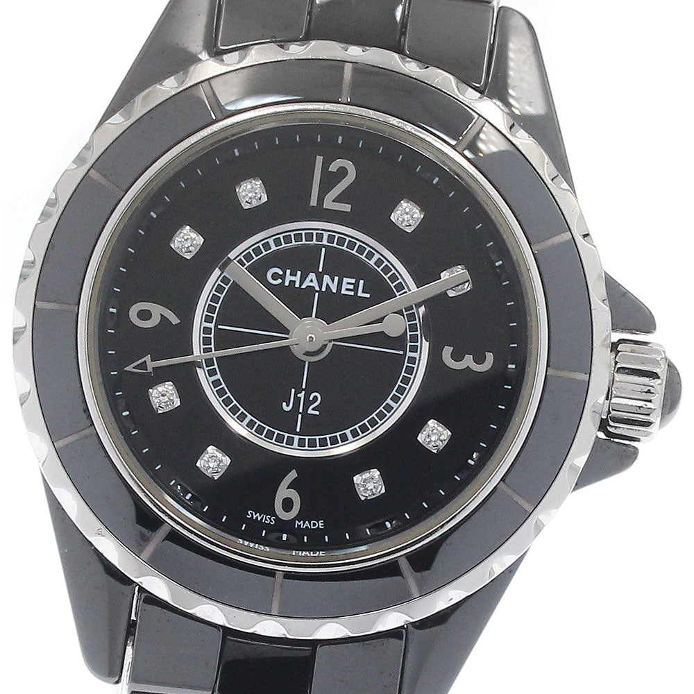 CHANEL H2569 J12 Black Ceramic 8-Diamond Quartz Women's Watch