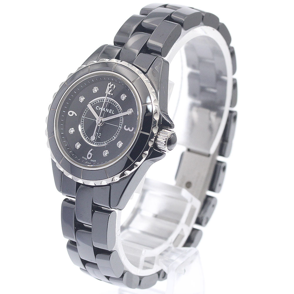 CHANEL H2569 J12 Black Ceramic 8-Diamond Quartz Women's Watch