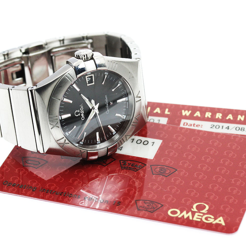 OMEGA 123.10.35.60.01.001 Constellation Date Quartz Men's Watch with Warranty Card