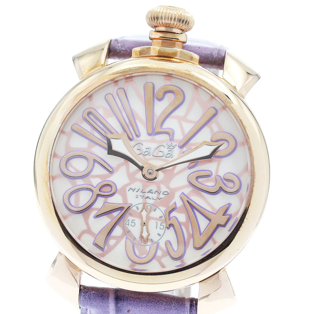 GaGa MILANO 5011MOSAICO01S Manuale 48MM Mosaic Small Seconds Hand-wound Men's Watch - Excellent Condition