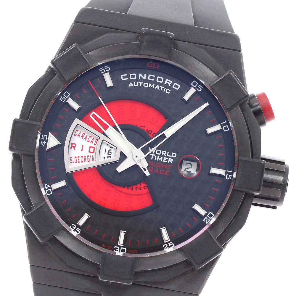 Concord 01.6.39.1021 C1 Worldtimer Night Race Date Automatic Men's Watch Excellent Condition with Box