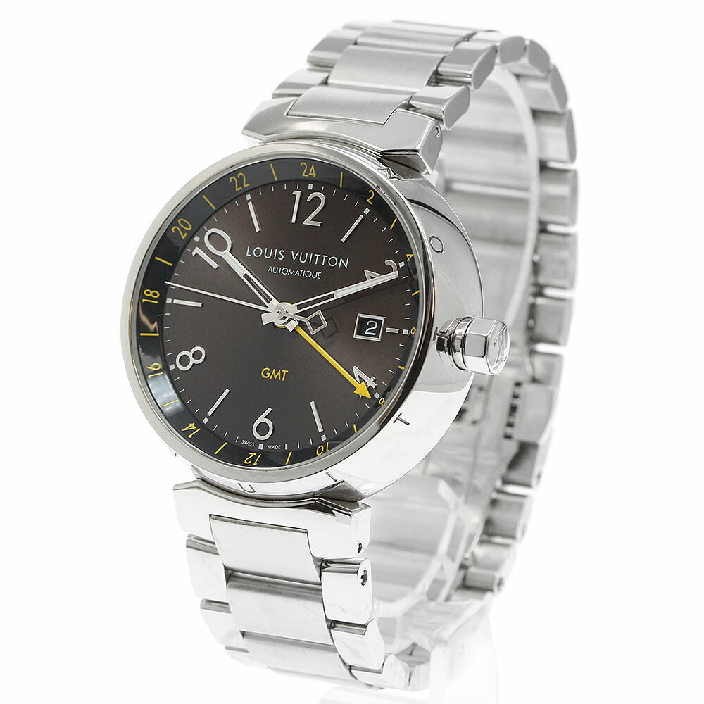LOUIS VUITTON Q1155 Tambour GMT Date Automatic Men's Watch Excellent Condition with Box