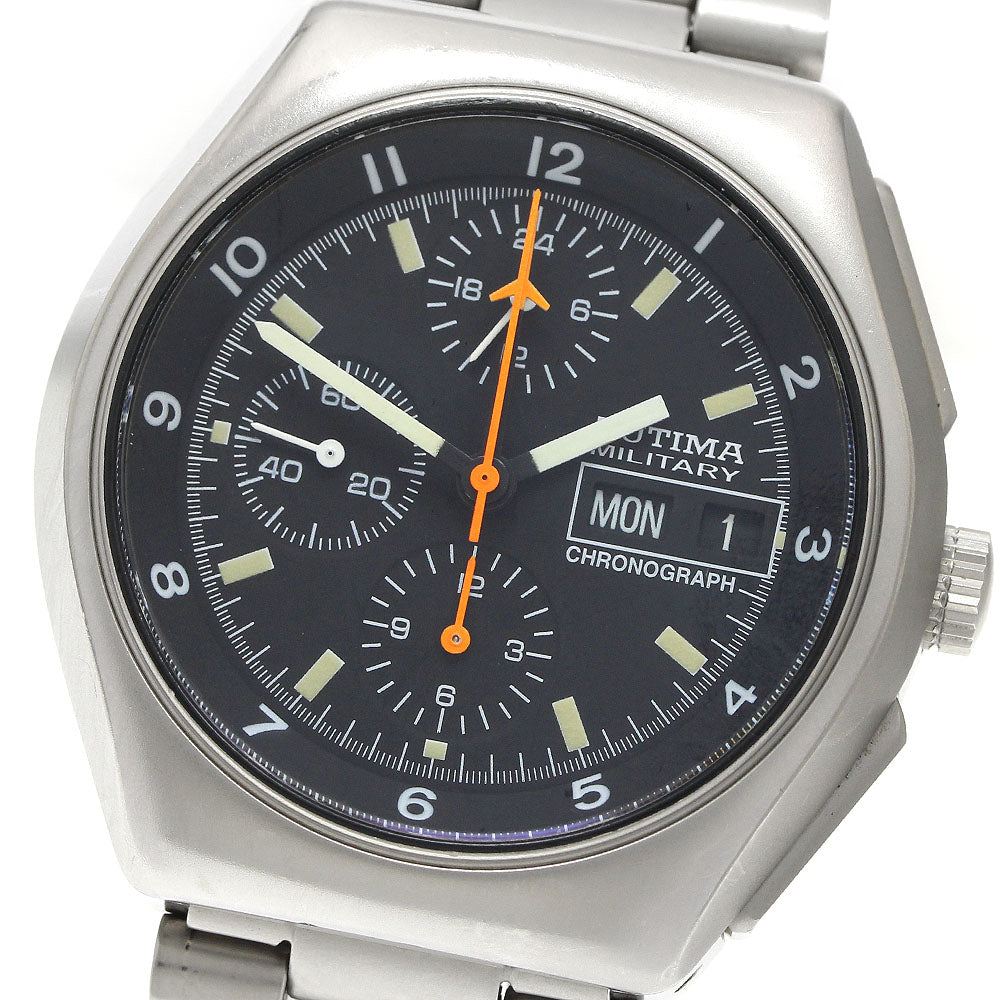 TUTIMA 798-02 Military Chronograph Day-Date Automatic Men's Watch (Good Condition)