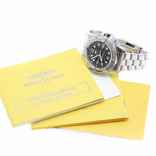 BREITLING A17390 Superocean Steelfish Date Automatic Men's Watch with Warranty