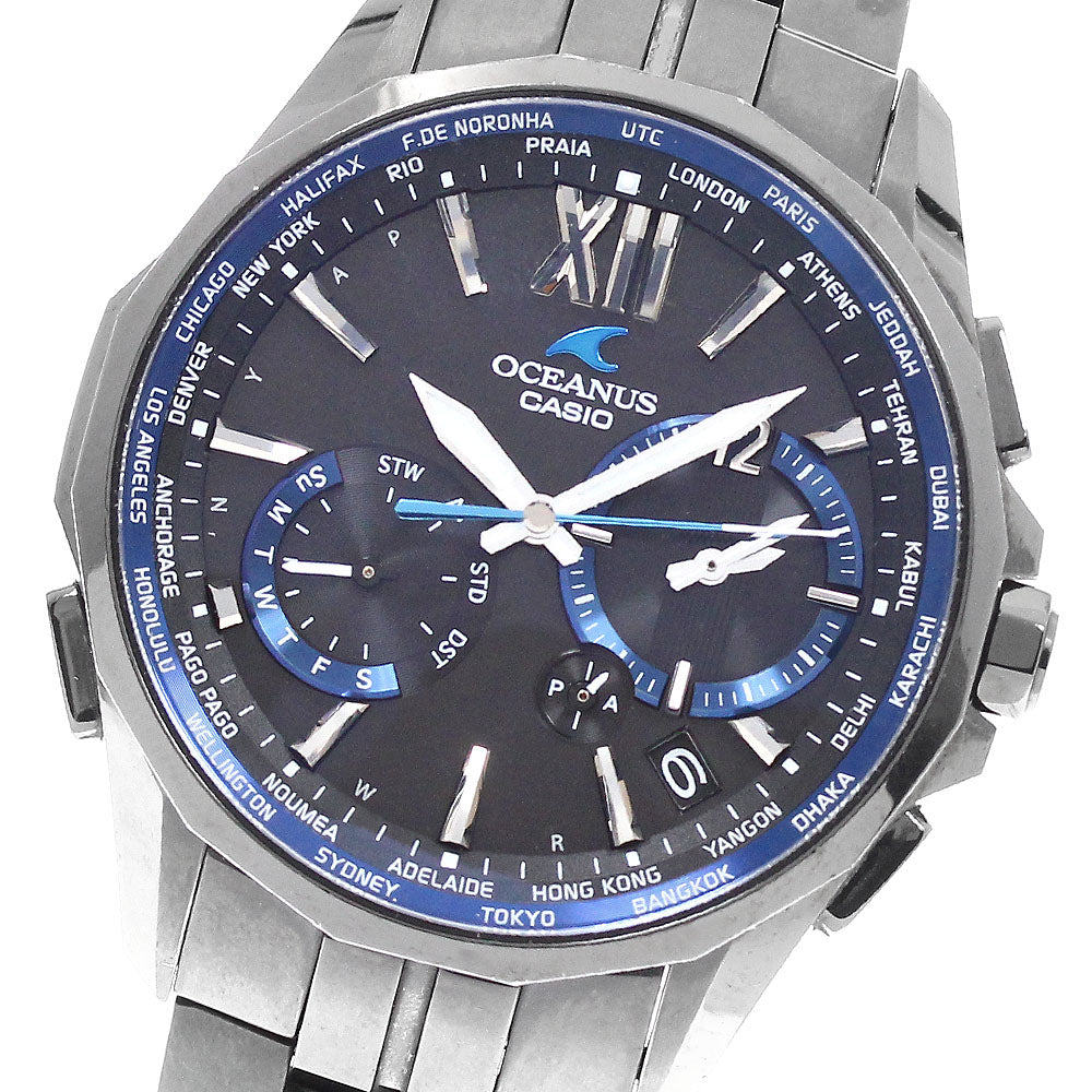 CASIO OCW-S3400B-1AJF Oceanus Manta Day-Date Solar Radio-Controlled Men's Watch
