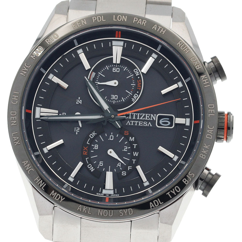 CITIZEN AT8189-61E/H800-A1CN206 Attesa Day-Date Solar Radio-Controlled Men's Watch Excellent Condition with Box and Warranty.