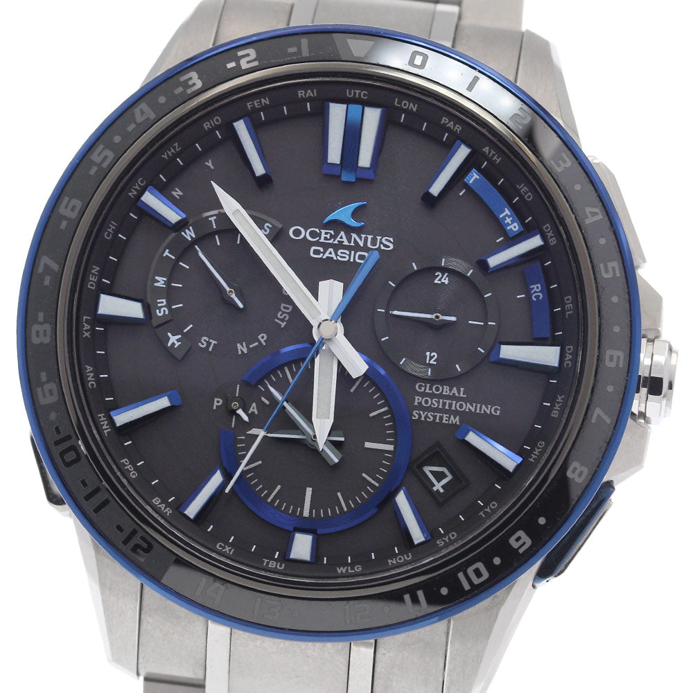 CASIO OCW-G1200-1AJF Oceanus GPS Date Solar Radio Controlled Men's Watch (Good Condition)