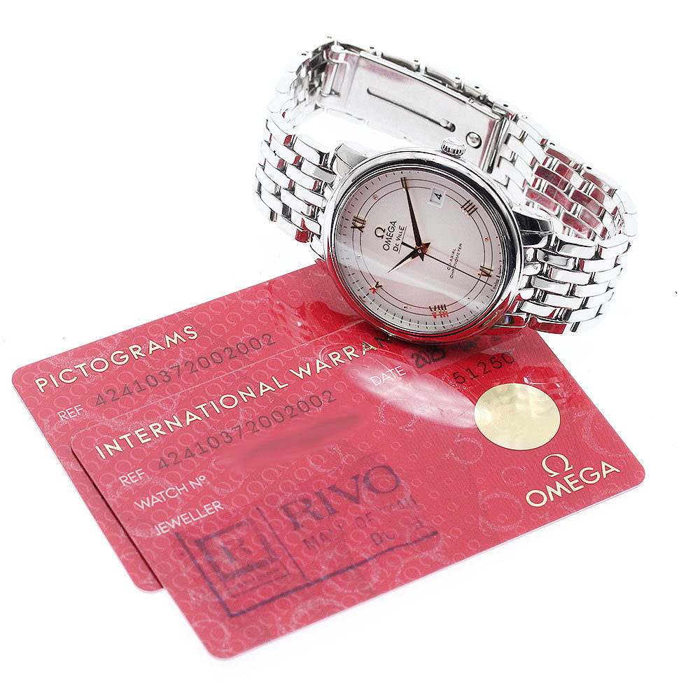 OMEGA 424.10.37.20.02.002 De Ville Prestige Co-Axial Automatic Men's Watch with Warranty