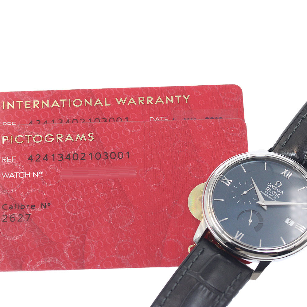 OMEGA 424.13.40.21.03.001 De Ville Prestige Power Reserve Date Automatic Men's Watch with Warranty
