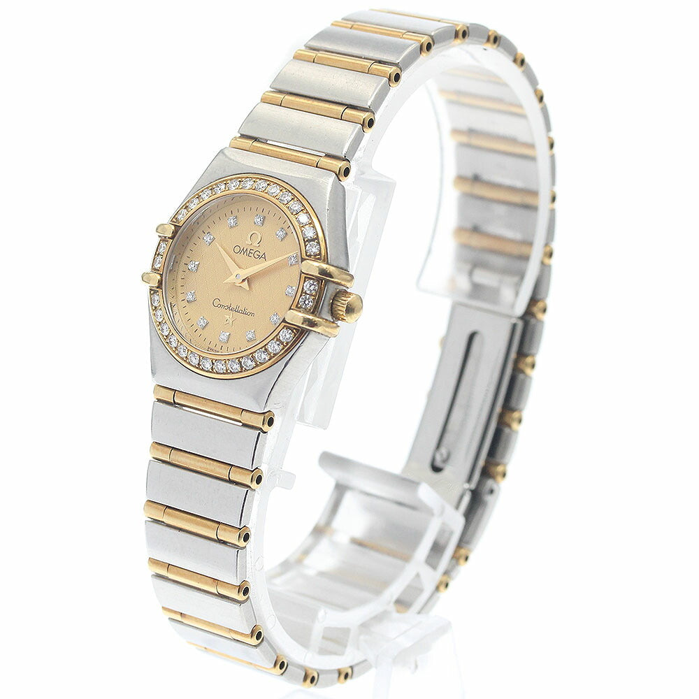 OMEGA 1267.15 Constellation Diamond Bezel 12P Diamond Full Bar Quartz Ladies