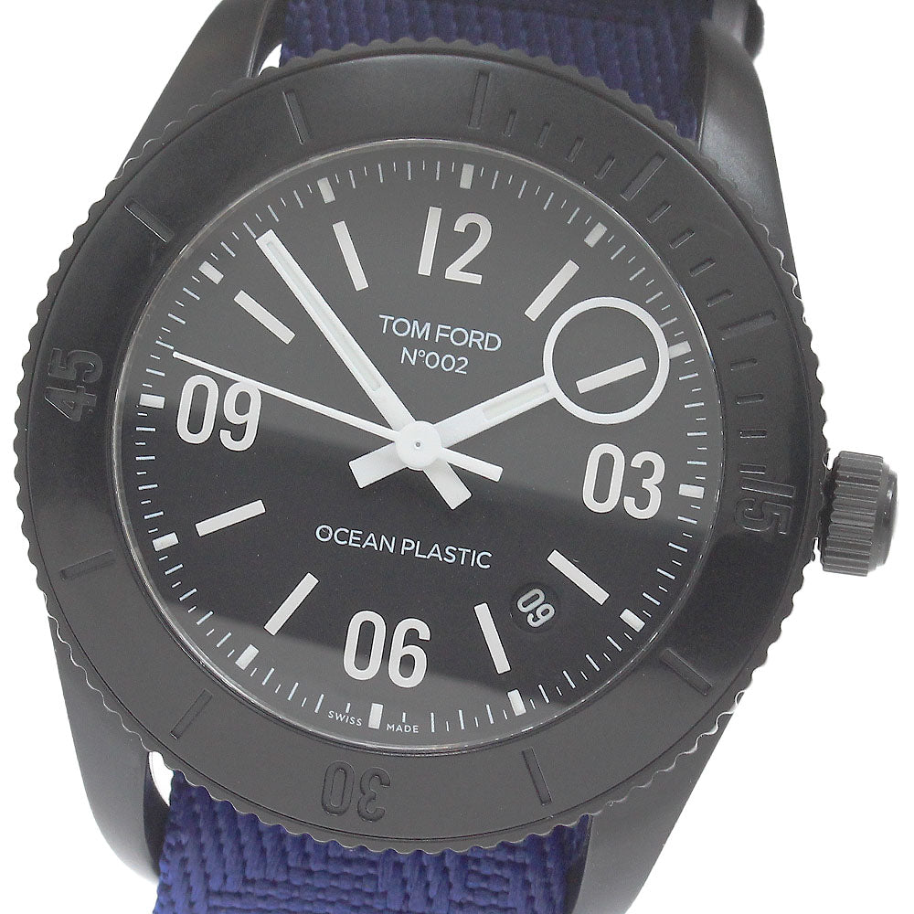 TOM FORD TFT002027 N.002 Ocean Plastic Sport Date Automatic Men's Watch Excellent Condition with Box and Warranty Card