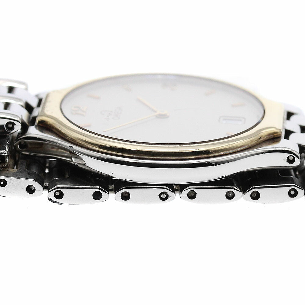 OMEGA 4330.62 De Ville YG Bezel Date Quartz Men's Watch with Warranty