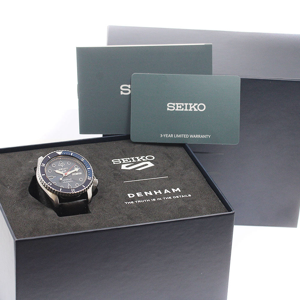 SEIKO 4R36-16N0/SBSA281 DENHAM Collaboration Limited Edition Automatic Men's Watch Excellent Condition with Box and Warranty Card