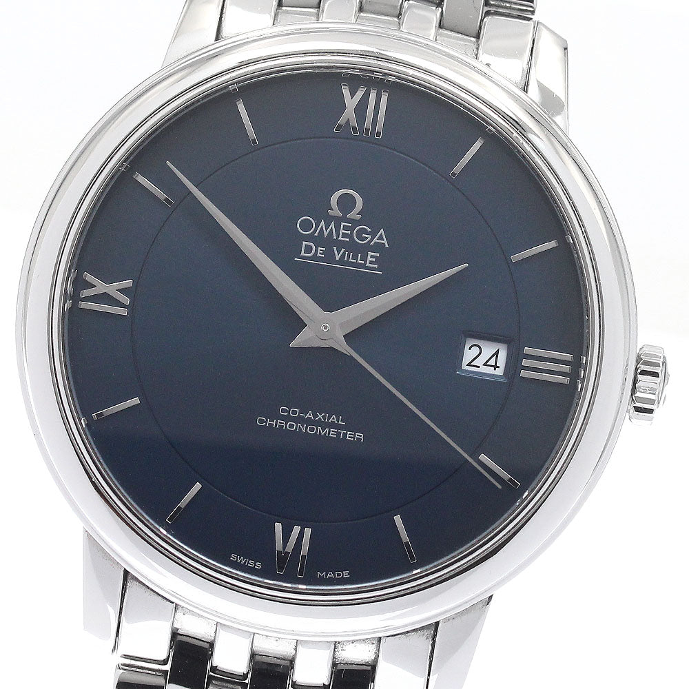 OMEGA 424.10.40.20.03.001 De Ville Prestige Co-Axial Date Automatic Men's Watch Excellent Condition with Inner Box and Warranty Card.