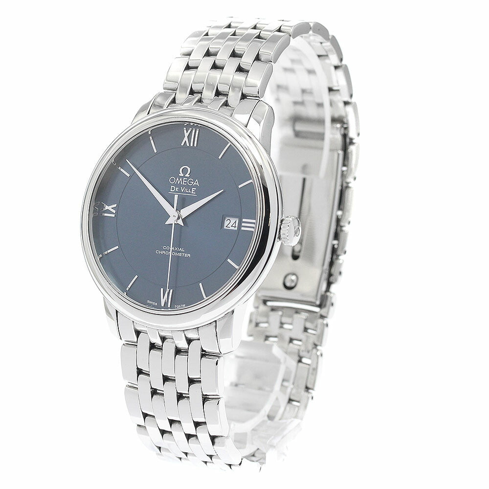 OMEGA 424.10.40.20.03.001 De Ville Prestige Co-Axial Date Automatic Men's Watch Excellent Condition with Inner Box and Warranty Card.