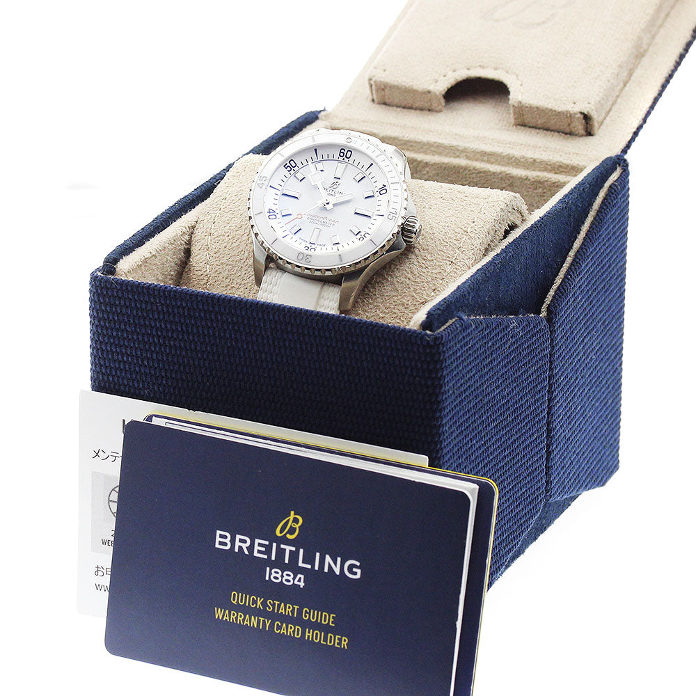 BREITLING A17377 Superocean Automatic 36 Automatic Winding Boys' Watch with Inner Box and Warranty Card