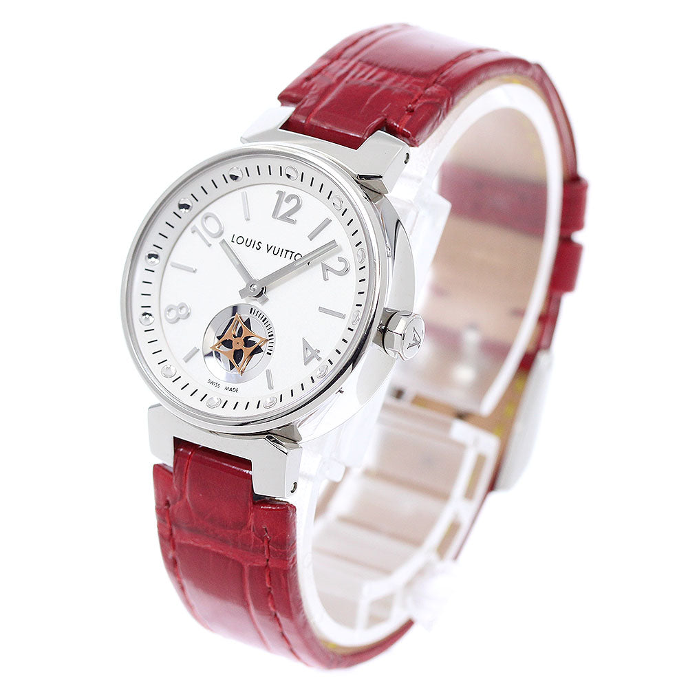 LOUIS VUITTON Q8J10 Tambour Moonstar Quartz Women's Watch (Good Condition)