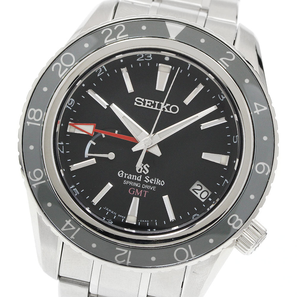 SEIKO SBGE201/9R66-0AA0 Grand GMT Power Reserve Date Spring Drive Men's Watch (Good Condition)