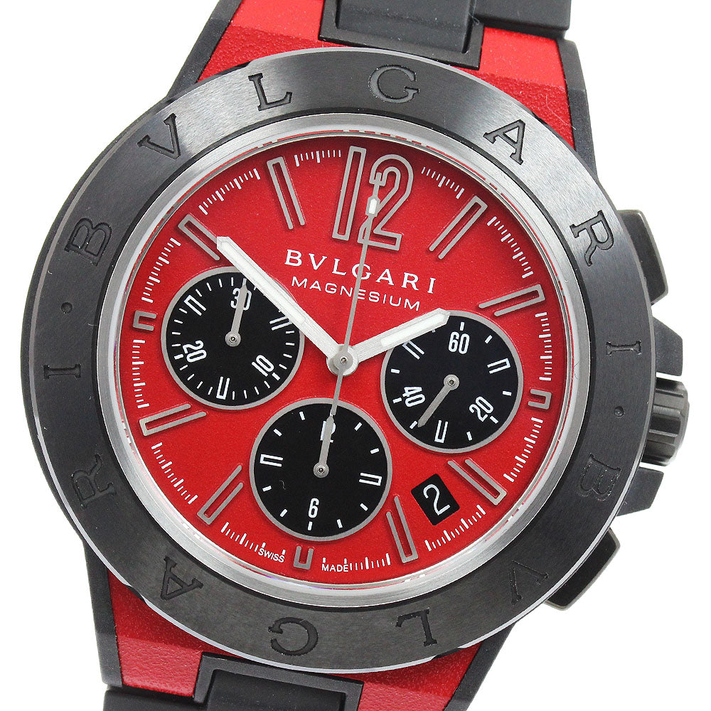 BVLGARI DG42SMCCH Diagono Magnesium Chronograph Automatic Men's Watch Excellent Condition with Box and Warranty Card
