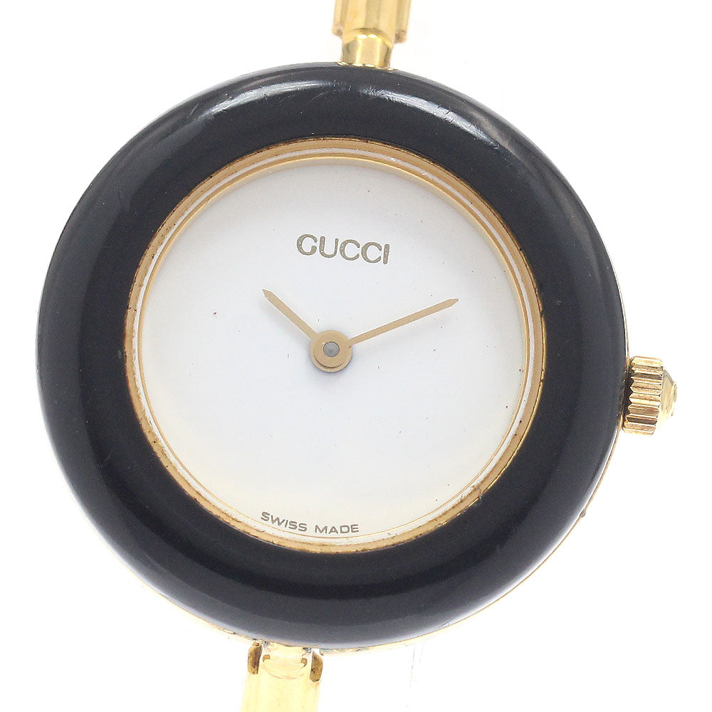GUCCI 11/12.2 Changeable Bezel Quartz Ladies Watch with Inner Box